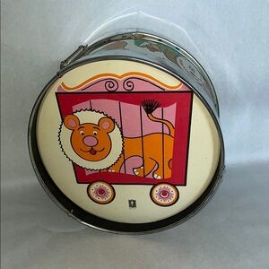 Vintage Circus Lion Drum Toy